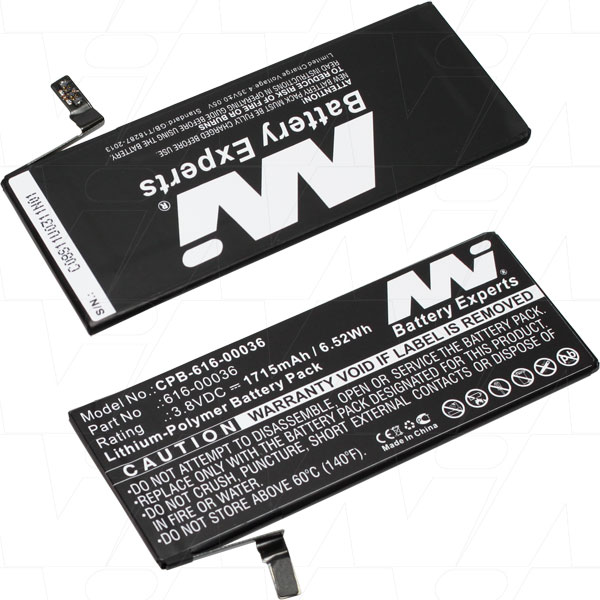 MI Battery Experts CPB-616-00036-BP1